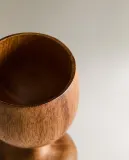 Zara Home миска из дерева, цвет бежевый, 8 см — фото 8