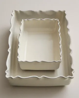 Zara Home жаровня из фаянса, цвет бежевый, 22 см