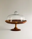 Zara Home сервировочная подставка из стекла, цвет бежевый, 33.5 см — фото 2