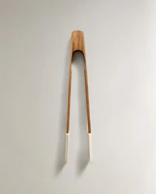 Zara Home кухонные щипцы из дерева, цвет кремовый