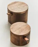 Zara Home сахарница из дерева, цвет бежевый, 8 см — фото 2