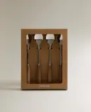 Zara Home набор столовых приборов из нержавеющей стали, цвет бежевый, 15.7 см — фото 6