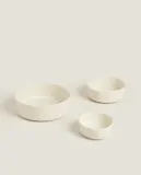 Zara Home миска из каменной керамики, цвет бежевый, 11 см — фото 2