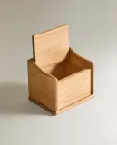 Zara Home солонка из дерева, цвет коричневый, 11 см — фото 4