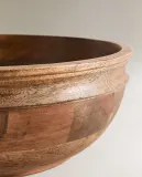 Zara Home салатник из дерева, цвет бежевый, 30 см — фото 7