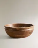 Zara Home салатник из дерева, цвет бежевый, 30 см — фото 8
