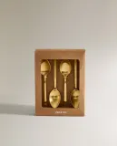 Zara Home набор столовых приборов из нержавеющей стали, цвет золотой, 14 см — фото 4
