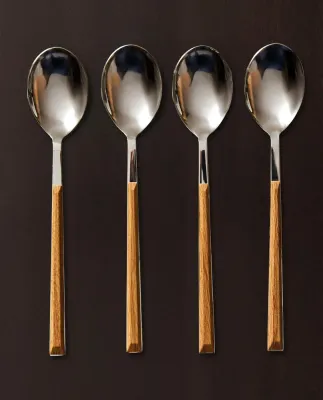 Zara Home набор столовых приборов из нержавеющей стали, цвет коричневый, 21 см · 2210/300
