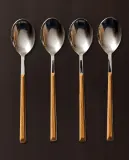 Zara Home набор столовых приборов из нержавеющей стали, цвет коричневый, 21 см · 2210/300 — фото 1