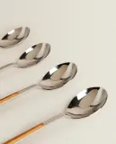 Zara Home набор столовых приборов из нержавеющей стали, цвет коричневый, 21 см · 2210/300 — фото 6