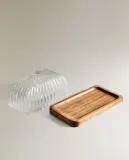 Zara Home маслёнка из боросиликатного стекла, цвет прозрачный, 17 см — фото 2