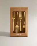 Zara Home набор столовых приборов из нержавеющей стали, цвет золотой, 14.5 см — фото 6