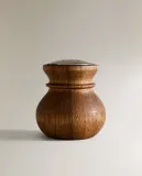 Zara Home солонка из дерева, цвет бежевый, 6.3 см — фото 1