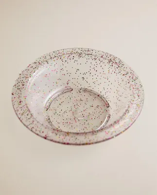 Zara Home миска из пластика, цвет прозрачный, 16.5 см
