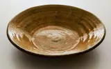 Zara Home сервировочное блюдо из фаянса, цвет горчичный, 41 см — фото 1