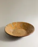 Zara Home сервировочное блюдо из фаянса, цвет горчичный, 41 см — фото 4