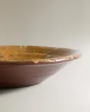 Zara Home сервировочное блюдо из фаянса, цвет горчичный, 41 см — фото 5