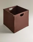 Zara Home Корзина из хлопка, цвет коричневый, 36 см — фото 3