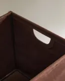 Zara Home Корзина из хлопка, цвет коричневый, 36 см — фото 4