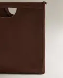 Zara Home Корзина из хлопка, цвет коричневый, 36 см — фото 5
