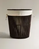 Zara Home Корзина из нержавеющей стали, цвет коричневый, 47 см — фото 6