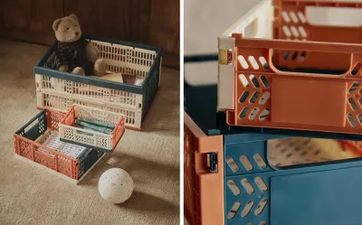 Zara Home Коробка для хранения изо льна, цвет разноцветный, 21 см