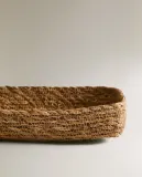 Zara Home Поднос из морской травы, цвет бежевый, 43 см — фото 3
