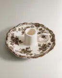 Zara Home Подсвечник из фаянса, цвет тёмно-зелёный, 16 см — фото 4