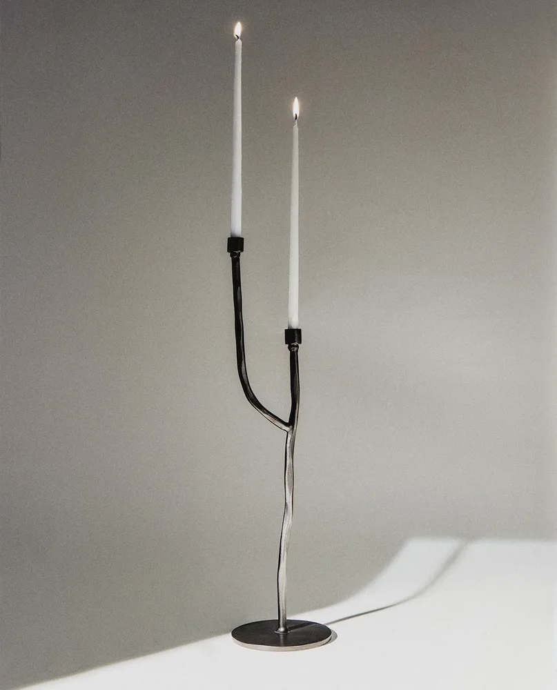 Zara Home Подсвечник из металла, цвет чёрный, 41 см