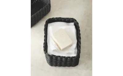 Zara Home Корзина из плетёной бумаги, цвет чёрный, 21 см