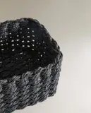 Zara Home Корзина из плетёной бумаги, цвет чёрный, 21 см — фото 8