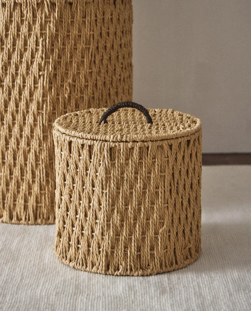 Zara Home Корзина из нержавеющей стали, цвет бежевый, 26 см