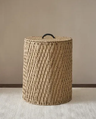 Zara Home Корзина из нержавеющей стали, цвет бежевый, 46 см
