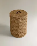 Zara Home Корзина из нержавеющей стали, цвет бежевый, 46 см — фото 3