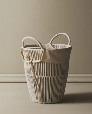 Zara Home Корзина из нержавеющей стали, цвет бежевый, 31 см