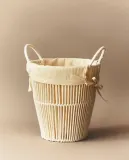 Zara Home Корзина из нержавеющей стали, цвет бежевый, 31 см — фото 2