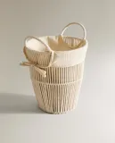 Zara Home Корзина из нержавеющей стали, цвет бежевый, 31 см — фото 6