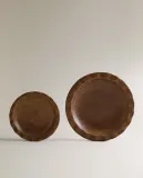 Zara Home Подсвечник из керамики, цвет коричневый, 13 см — фото 3