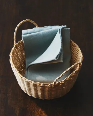 Zara Home Корзина из ротанга, цвет бежевый, 20 см