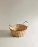 Zara Home Корзина из ротанга, цвет бежевый, 20 см — фото 5