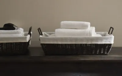 Zara Home Корзина из плетёной бумаги, цвет бежевый, 58 см