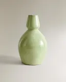 Zara Home Ваза из глины, цвет бирюзовый, 30 см — фото 3