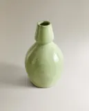 Zara Home Ваза из глины, цвет бирюзовый, 30 см — фото 4