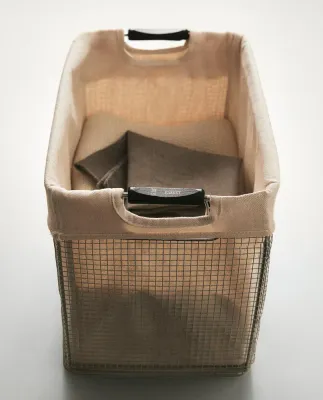 Zara Home Корзина из металла, цвет серый, 31 см