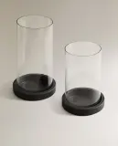 Zara Home Подсвечник из стекла, цвет чёрный, 31.7 см — фото 4