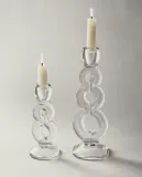 Zara Home Подсвечник из стекла, цвет прозрачный, 19 см — фото 1