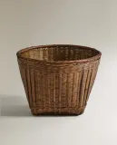 Zara Home Корзина из бамбука, цвет бежевый, 51 см — фото 5
