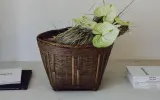 Zara Home Корзина из бамбука, цвет бежевый, 51 см — фото 8