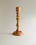Zara Home Подсвечник из дерева, цвет бежевый, 22.5 см — фото 3