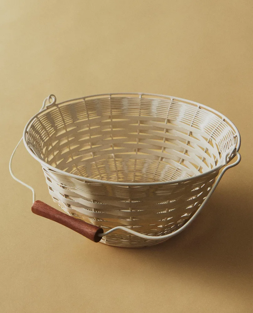 Zara Home Корзина из металла, цвет кремовый, 25 см